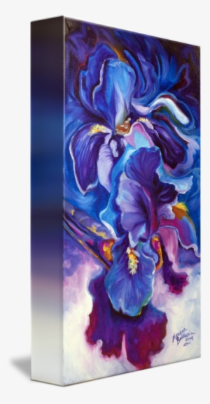 "the Shadow Of Your Smile Iris Abstract" By Marcia - Abstract Flower Pastel Art