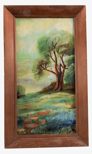 Vintage Bluebonnet Landscape Painting - Landscape Painting