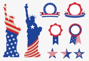 Usa Symbols And Badges - Statue Of Liberty