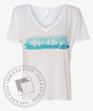 Alpha Delta Pi Watercolor Vneck Tshirt By Adam Block - Kappa Delta American Flag Tank