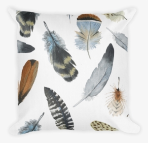 "watercolor Feather Land" Double-sided Print 18"x18" - Watercolor Painting