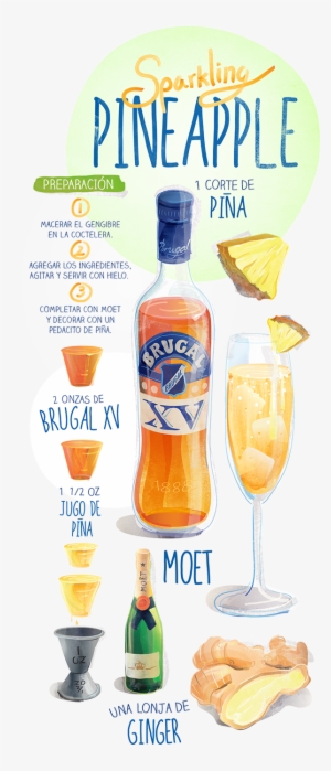 Cocktail Recipes // Brugal Xv Vector Illustrations - Brugal Xv Dark Rum