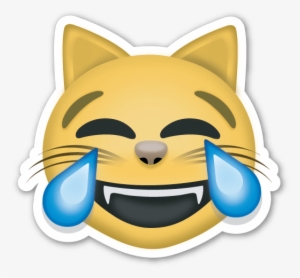 Cat Face With Tears Of Joy Emoji - Cat Laughing Emoji Png