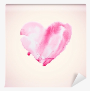 Watercolor Heart Vector Illustration Wall Mural • Pixers®