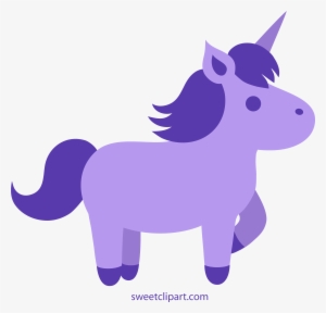 Unicorn Clipart Purple - Purple Clipart