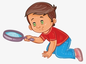 Boy Magnifying Glass Child Clip Art - Clip Art Boy Magnifying Glass