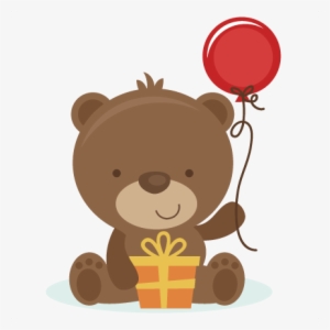 Birthday Bear Svg Cut File Birthday Svg Files Birthday - Birthday Bear Clip Art