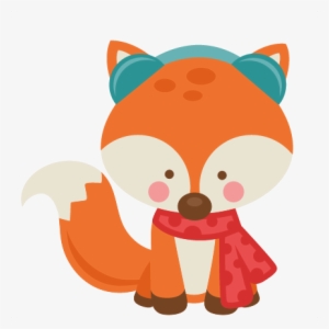 Fox Clipart Cute Winter - Clip Art Winter Fox