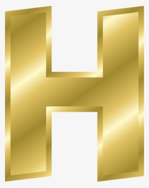 Letter H In Gold