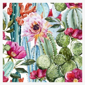 Cactus / Flower - High Resolution Watercolor Cactus