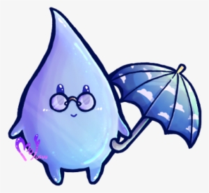Drip The Umbrella Holding Raindrop By Mofufuu - Umbrella