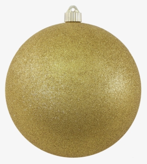 8" Shatterproof Gold Glitter Christmas Ball Ornament - Maroon