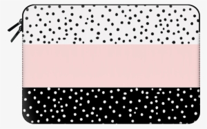 Casetify Macbook Pro 15 Macbook Sleeve - Zazzle Pink White Black Watercolor Polka Dots Bandana