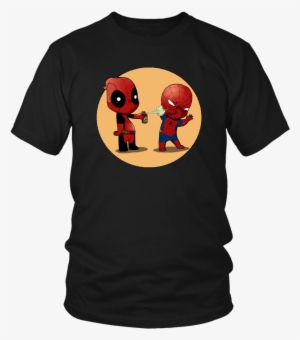 Spiderman And Deadpool Shirt Cute Deadpool Spraying - Polo Shirt With Fish