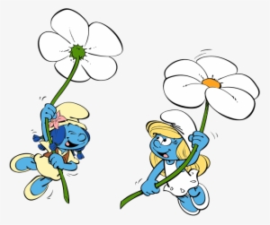 Papa Smurf Smurflily, Smurfette Smurfblossom - Smurfs The Lost Village Smurflily