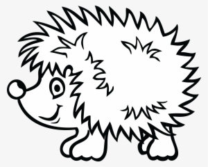 , , - Hedgehog Clipart Black And White