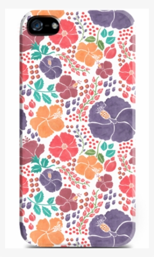The Autumn Hedgehog - Scattered Flowers Shower Curtain - 71" By 74"
