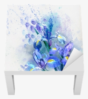 Watercolor Iris Background
