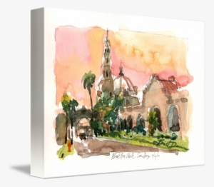 Study For Balboa Park By William Dunn Black And White - Drawing