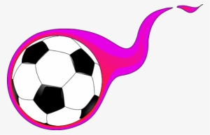Soccer Ball With Tailing Flame - Soccer Ball Pink Png
