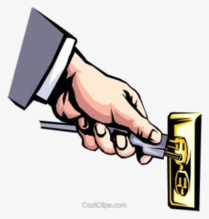 Hand With Electrical Plug - Power Cord