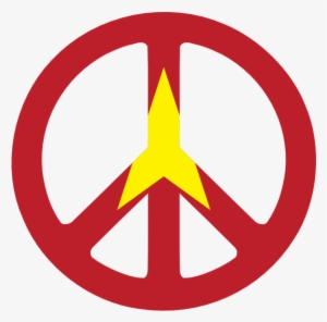 Vietnam Flag Peace Symbol Cnd Logo Nik Bear Brown Facebook - Pink Peace Sign