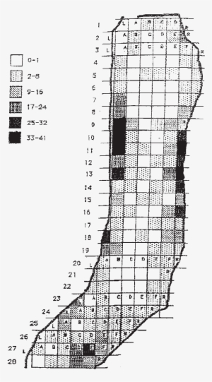 Cave Cricket Distribution Summed Over All Census Counts - Floyd Collins