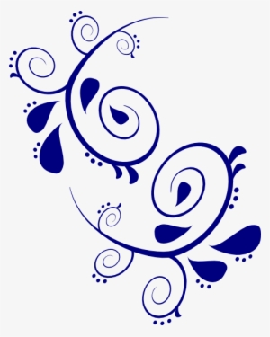 Navy Paisley Clip Art At Clker Com - Design Black And White Butterfly