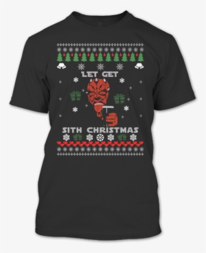 A Black T-shirt With The Shopify Logo - Star Wars Merry Christmas T Shirt