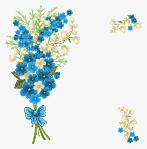 Ramo Azul - Blue Flower Borders And Frames Png