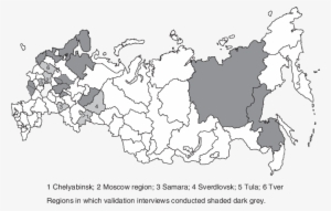 Location Of The Case Study Oblasts In Russia - Russia Map