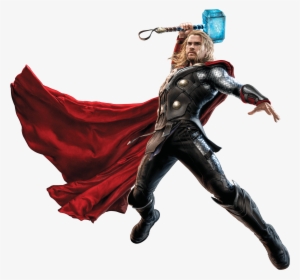 Thor Fighting With His Hammer Png Image - Thor Png Transparent