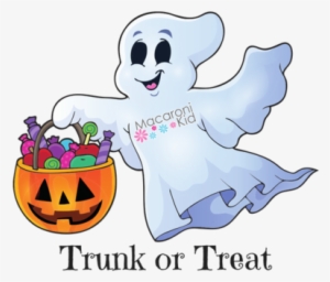 Trunk Or Treat - Ghost Halloween Illustration Free