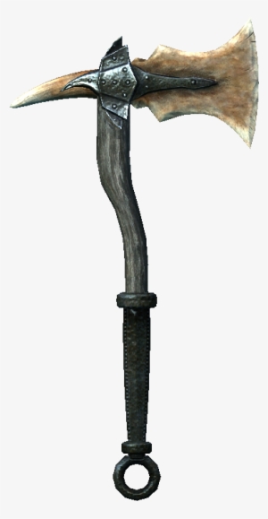 Medieval Clipart Battle Axe - Skyrim Dragon Bone Axe
