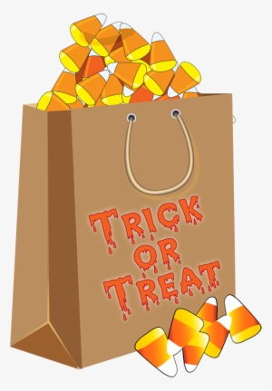 Cliparts Candy Treat - Halloween Trick Or Treat Bag Clipart