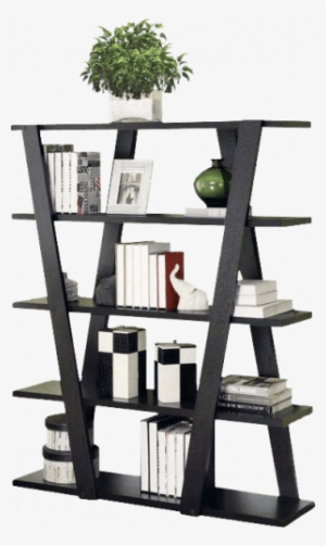 Afydecor Modern Bookshelf With Diagonal Front And Back - Bookshelf Coaster