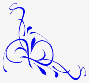 How To Set Use Blue Floral Swirl Svg Vector