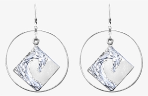 Diamond In Circles Earrings - Earring