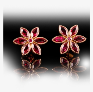 Pink Sapphires, 18k Pink Gold Earings - Earrings