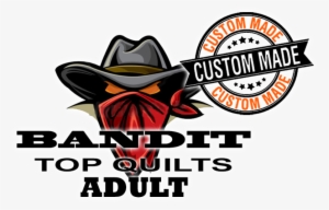 Top Quilts - Bandit - Hobby Vinyl Decal Cowboy Attack Hobby Decor (18 X 16,8