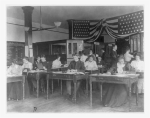 Classroom Scene Business High School Washington D - Theodore Roosevelt High School
