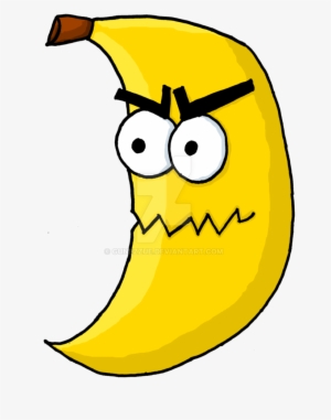 Freeuse Bananas Clipart Banana Face - Evil Banana