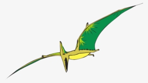 Yellow And Green Pterodactyl Clip Art At Clker Com - Clip Art