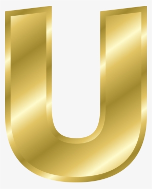 Clipart Letters Alphabet Big Image Png - Letter U In Gold