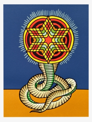 Hand-embellished Purusha And Prakriti Letterpress Print - Purusha