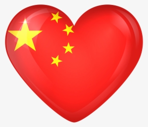 Chinese Flag Heart Png