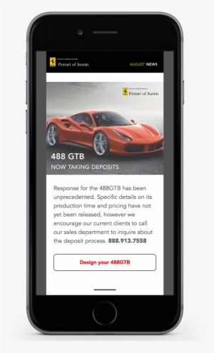 Email With Call To Action - Ferrari 488 Gtb Poster 58x25 Large Race Car Racing