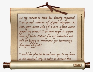 Invitation From Umbacano - The Elder Scrolls