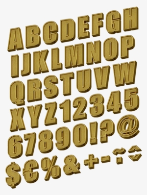 Have Life Of Luxury With 3d Typeface - Openclipart