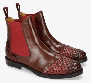 Ankle Boots Molly 10 Mogano Interlaced Rich Red - Chelsea Boot